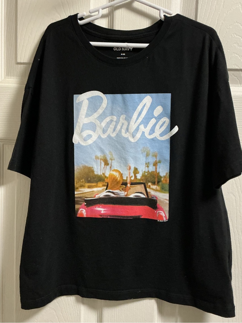 Old Navy Black Barbie Graphic Tee with Pink Car